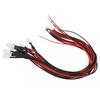 50Pcs Diode Wired Light Emitting Round Head High Brightness In Line LED 20cm 5mm 12V