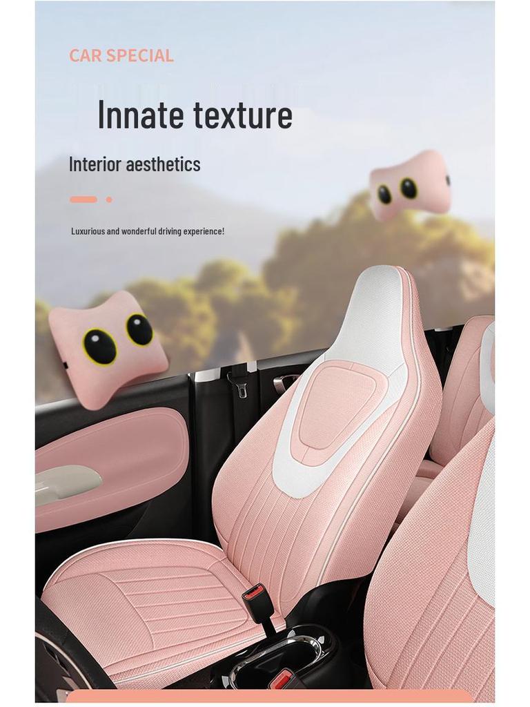 2023 Wuling Bingo Cute Cartoon Car Seat Covers for Women - Winter & All-Season Full Surround Cushion.