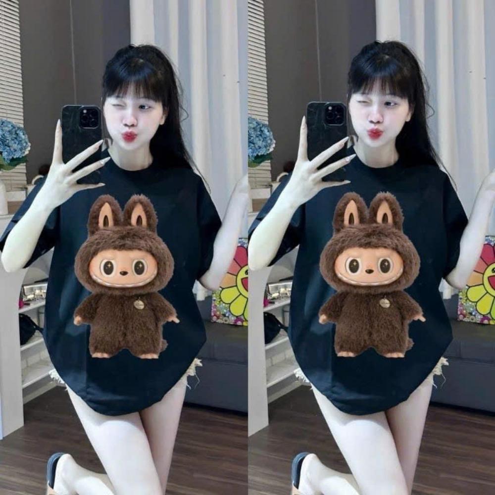 Labubu BROWN Men's and Women's Unisex Short-sleeved T-shirt, Loose Unisex T-shirt