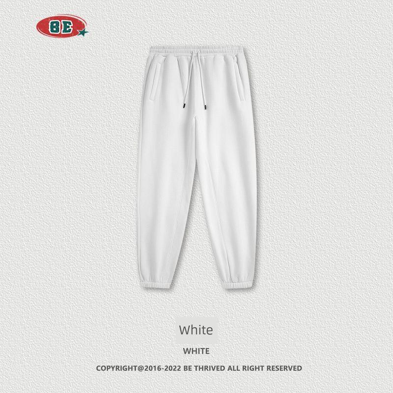 

Fashion Brand Fleece-lined Thickened Solid Hoodie Sweatpants European and American Fashion Brand Gyaru Leaking Navel American Blazer Set Women White-Pants XL