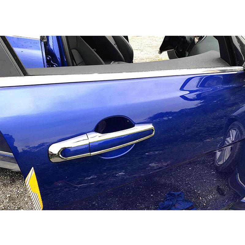 For Jaguar F-PACE FPace 2016 2017 2018   Car Styling Cover Detector Inner Stick Frame Trim ABS Door Handle 8pcs