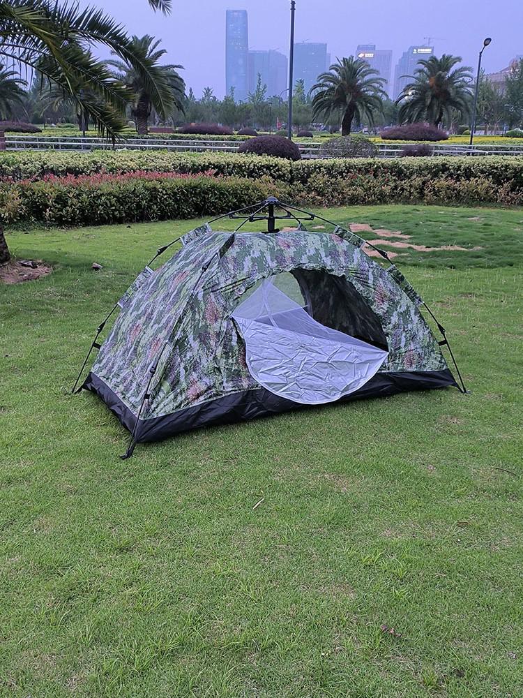 Camouflage Automatic Camping Tent for Single or Double, Mosquito Protection, Portable, Green.