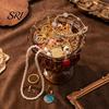 Mixed Style Jewelry Set Mystery Jar for Women, Vintage Surprise Set, Random Metallic Assortment Box with Necklaces, Earrings, Rings, Bracelets,
