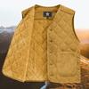 Autumn and Winter Warm Vest with Velvet, Men's Vest, Workwear, Corduroy V-neck Jacket