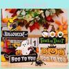 Decorative Wooden Halloween Gnome Pumpkin Decoration For Festive Atmosphere And Charm