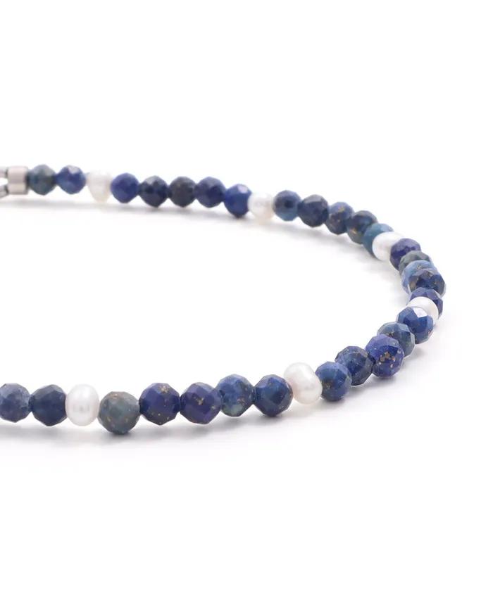 Lapis Cut Pearl Point Bracelet (PLT-BR-088_BL)