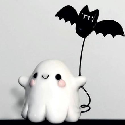 Middle Finger Cute Ghost Halloween Middle Finger Ghost Resin Craft Ornament