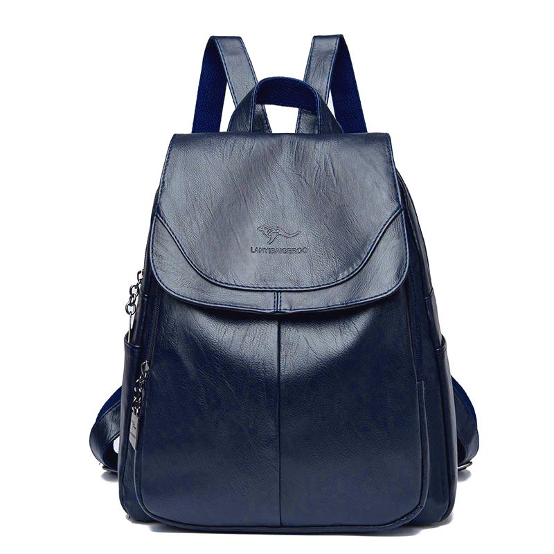 Women PU Leather Backpack Large Capacity Anti Theft School Backpack Casual Travel Daypack Fashion Shoulder Bag for Ladies
