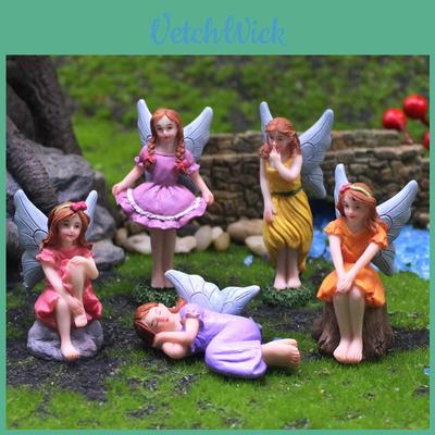 Flower Fairy Resin Miniature Garden Decor Angel Figurine For Home Gift And Party Decor