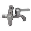 4 Way Faucet Splitter Stainless Steel G1 2 External Thread Faucet Diverter Valve for Bathroom Kitchen Balcony