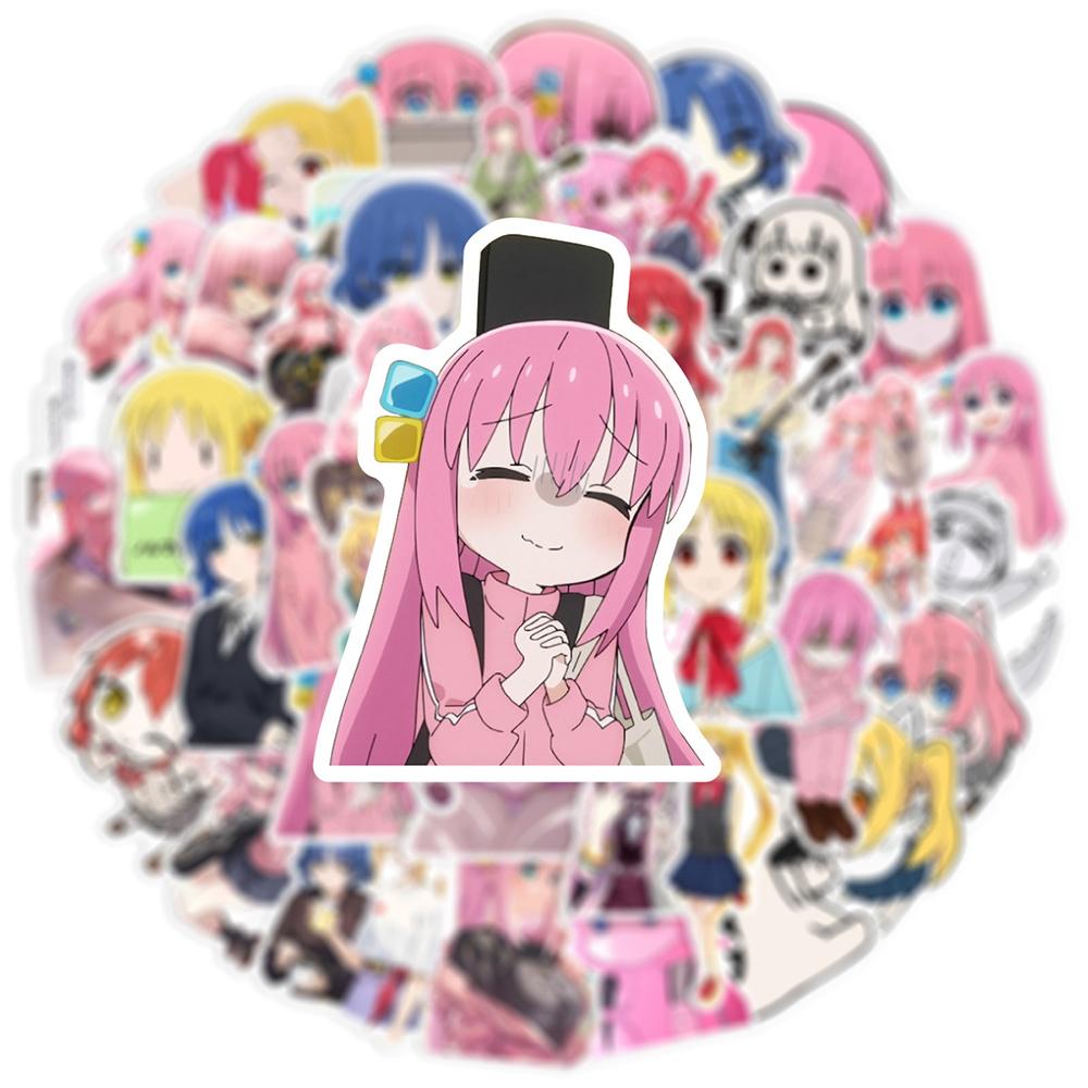 10/30/50pcs Anime BOCCHI THE ROCK! Stickers Kawaii Gotoh Hitori Decal DIY Phone Cases Notebook Suitcase Cute Cartoon Sticker