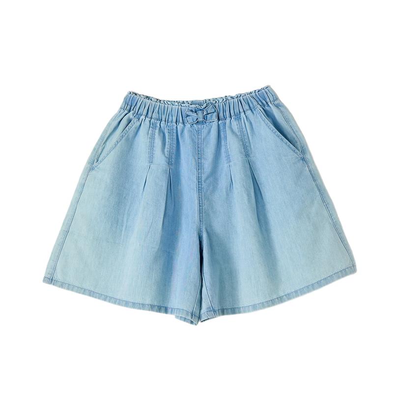 

Летние джинсовые шорты для девочек Deesha с бантом 130