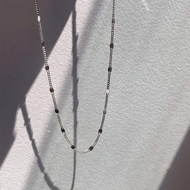 Trendy Shiny Bead Clavicle Necklace for Women - Cool Niche Design