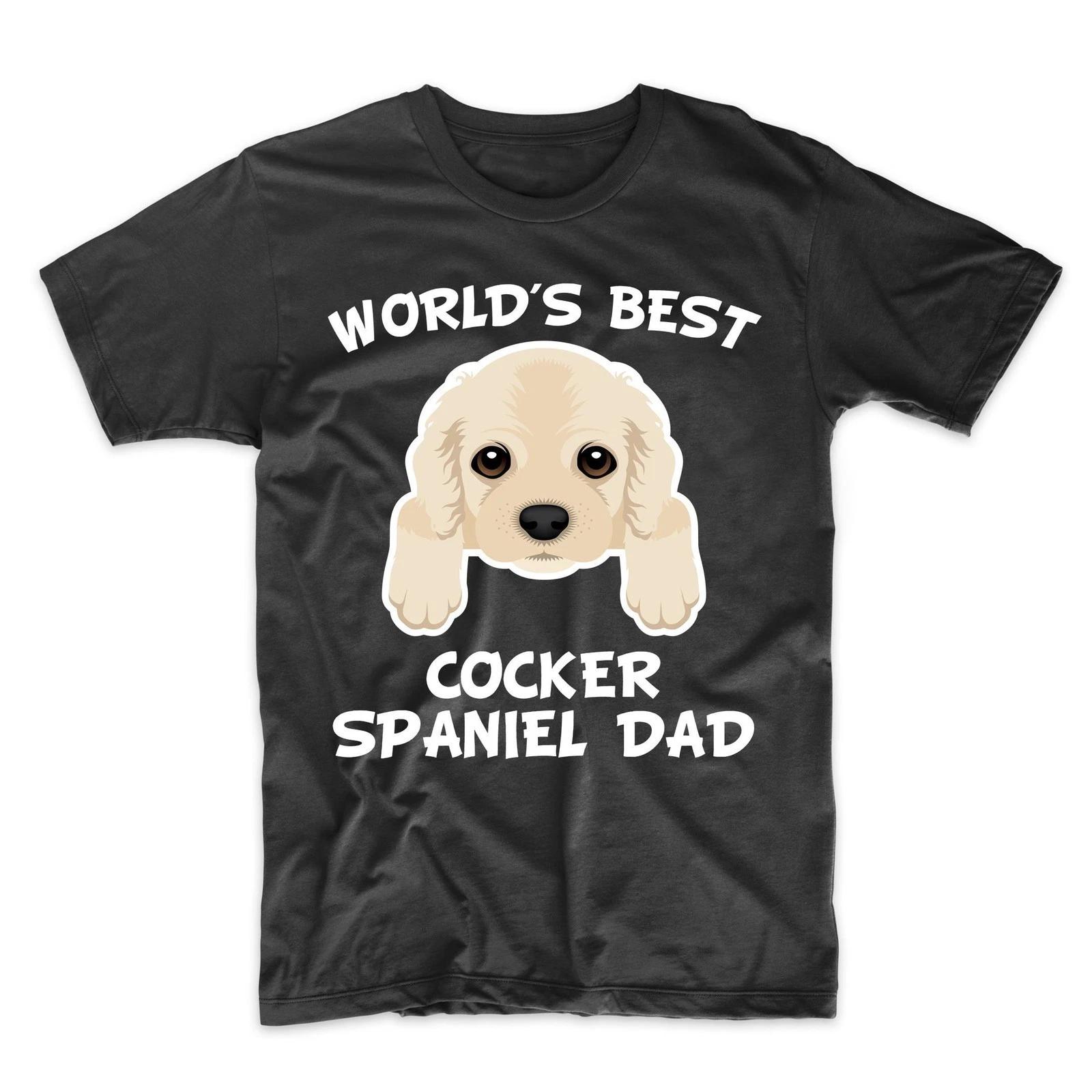 Cocker Spaniel Dad Shirt - World s Best Cocker Spaniel Dad Dog Owner T-Shirt S
