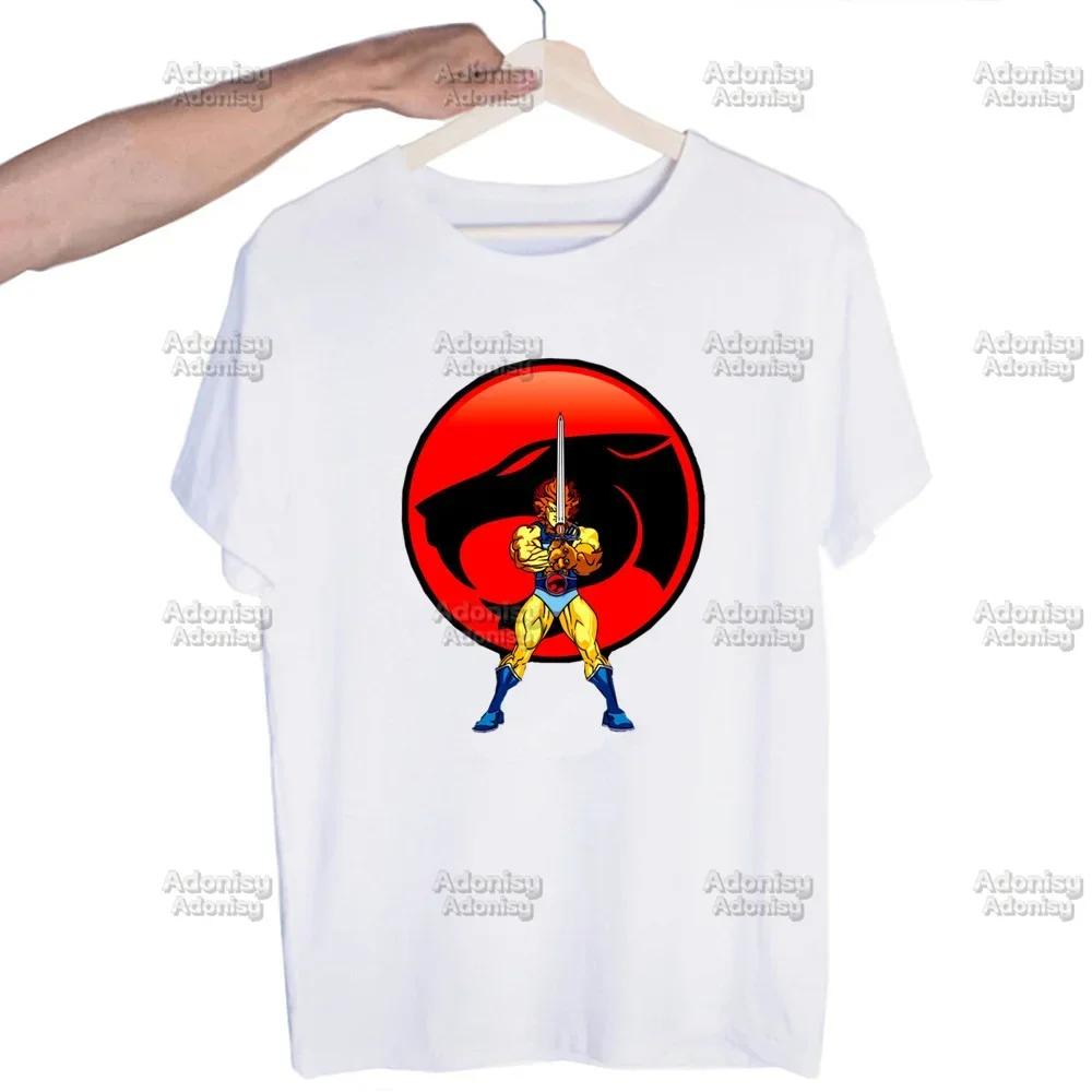 Thundercats Thunder Cats Lion Cat Thunder Cartoon Harajuku Man Tees Shirt Tops Design Short-Sleeved Aesthetic Anime T Shirt