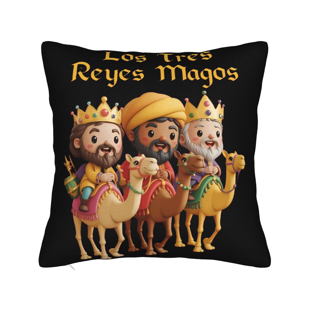 Seat Decorations Día de los Reyes Magos Epifanía Three kings Pillowcases Accessories Pillow Cover Zippered Multi Size
