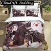 Genshin Impact Digital Printed Polyester Bedding Set For Boys And Girls Three Piece Comfortable Soft Couple Gift Bedding Sets