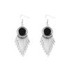 Women Tassel Geometric Earrings Long Round Retro Fashion Earrings