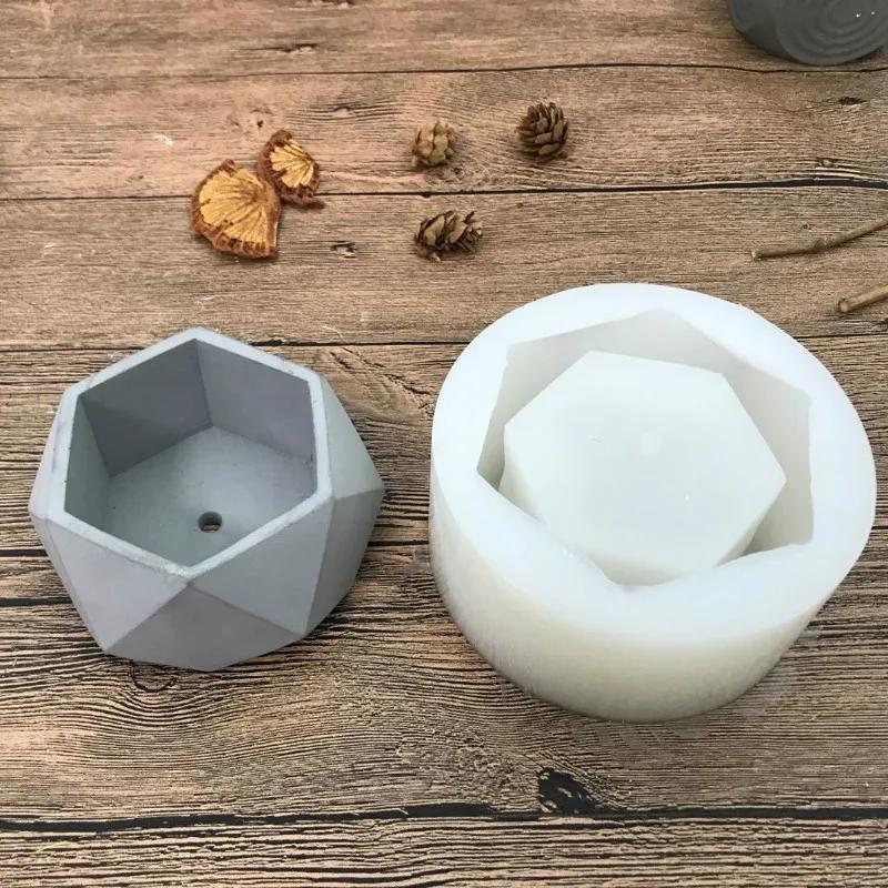 Handmade Diy Molds for Plaster Pot ,concrete Flower Pot Molds Succulent Plants Pot Silicone Molds Nordic Style ZM901