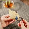 80cc Yixing purple clay teapot, handmade clay Buddha hand teapot, small capacity teapot