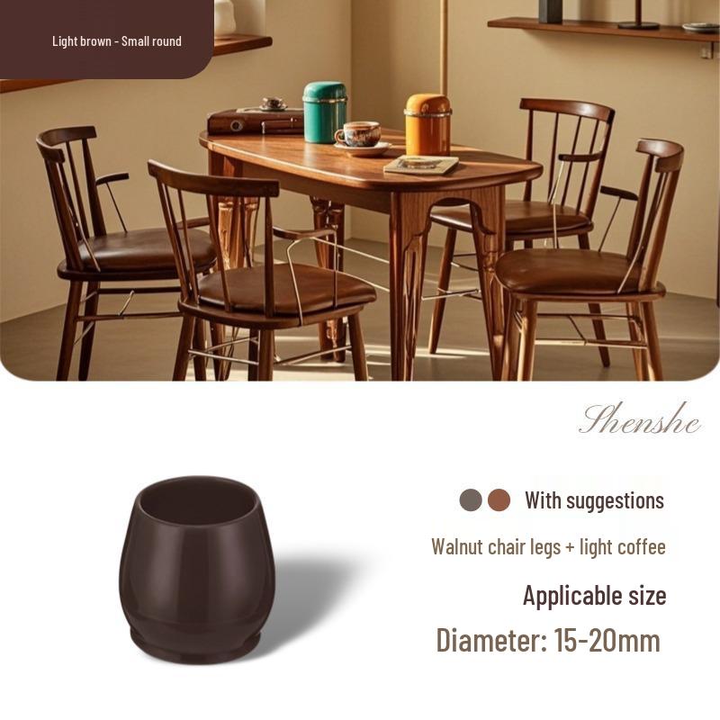

Brown Silent Square Chair Leg Covers - Thick, Anti-Slip, Wear-Resistant Felt Pads for Table and Chair Legs. 1 piece