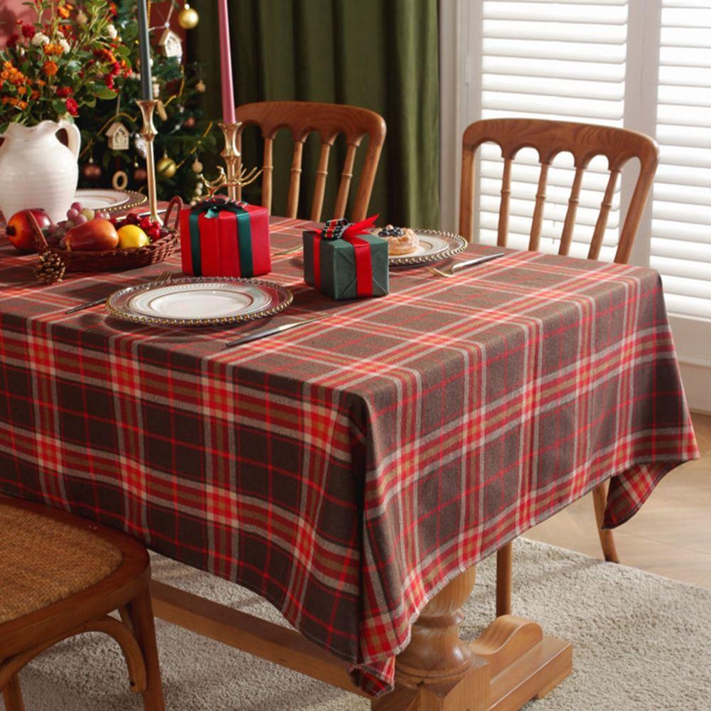 Party Wedding Checked Square Dining Tablecloths Tablecloth Table Cover Christmas Decorations