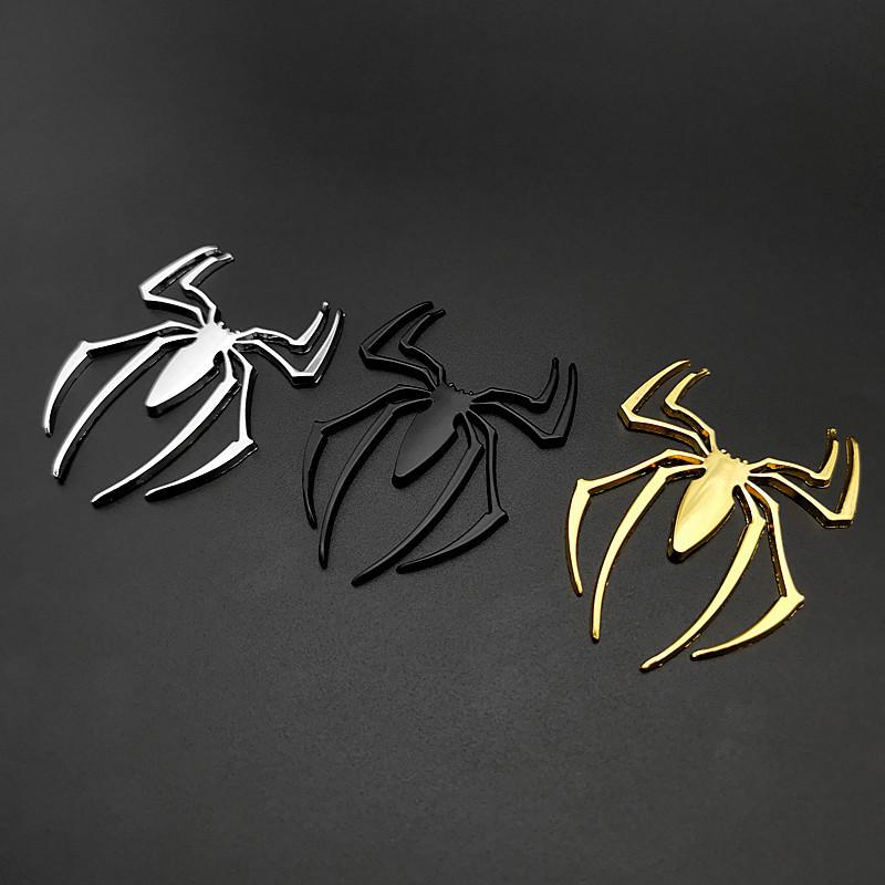 Spider-Man Car Logo Metallic Animal Sticker - Spider Rear Symbol for Side Door, Scratch Cover
