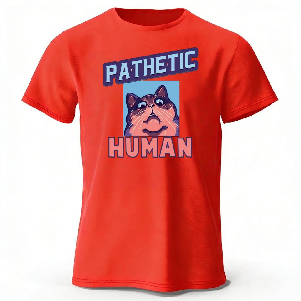 Funny Fun Cat Casual Pure Cotton Short Sleeved Men/women Comfortable Loose Fit Plus Size Running Fitness Sports T-shirt Tops