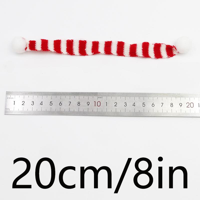 (5Pcs/bag)20cm Christmas Mini Scarf Landscape Decoration Knitted Finger Scarfs Xmas Tree Hanging Decoration Party Children's Toy