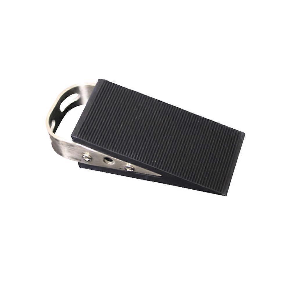 Door Stopper Safe Stainless Steel Rubber Guard for Home 3Pcs Black