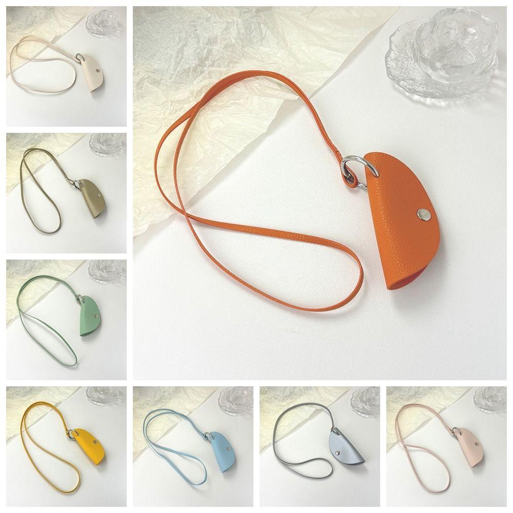 Anti-Verlust Lange Lederkette Pulloverkette PU-Leder Schlüsseltasche Halbmond Schlüsselmappe Mädchen