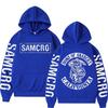 Sons of Anarchy Bedruckter Hoodie, Herren und Damen Gothic Retro Fleece Sweatshirt, Herbst und Winter Mode Lässiger Pullover