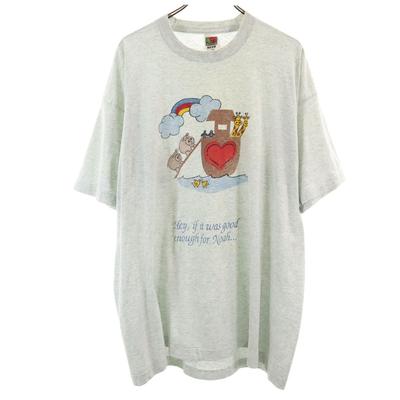 FRUIT OF THE LOOM BEST 90s Old Noah's Ark Made In the USA Animal Print Short Sleeve T-shirt Men's Used