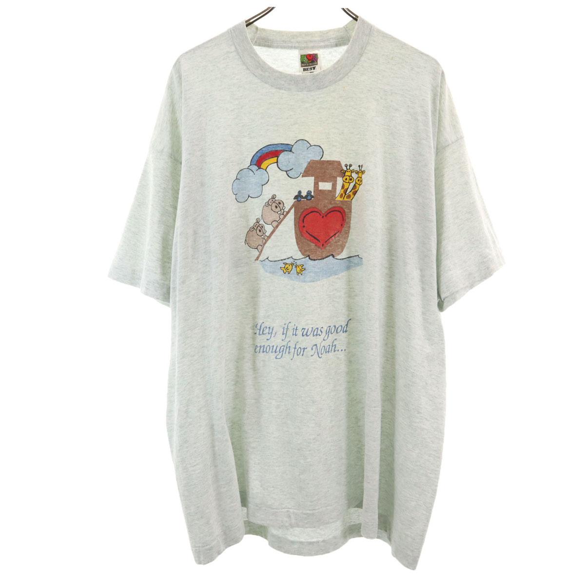 

FRUIT OF THE LOOM BEST 90s Old Noah s Ark made in the USA Animal print Short sleeve T-shirt Men s Used