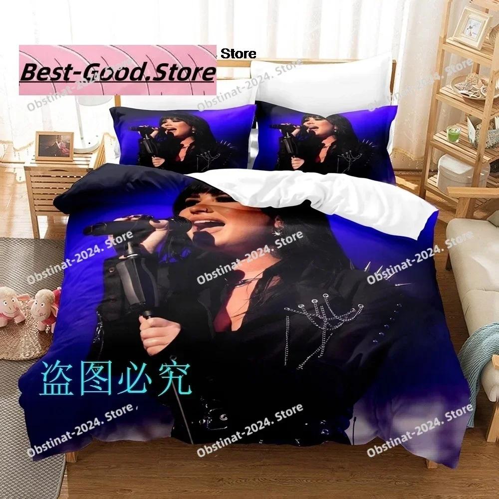 Fashion Demi Lovato Bedding Set Print single Comforter Quilt Bed Cover Duvet Cover Pillow Case 3 Pieces Sets Kids Adult Size CXG