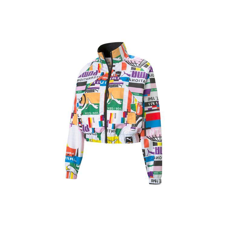 

Puma Укороченная куртка с воротником-стойкой Pi Logo Print Женская куртка с цветочным принтом 531342-02 S