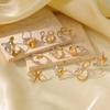 Eleganter Gradient Gold Wassertropfen Kreuz Offener Ring - Verstellbar, Vielseitiger Luxus für Frauen
