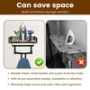 Ironing Board Hanger Wall Mount Ironing and Iron Board Hanger with Wood Storage Base Hooks Multifunctional Storage Holder Home