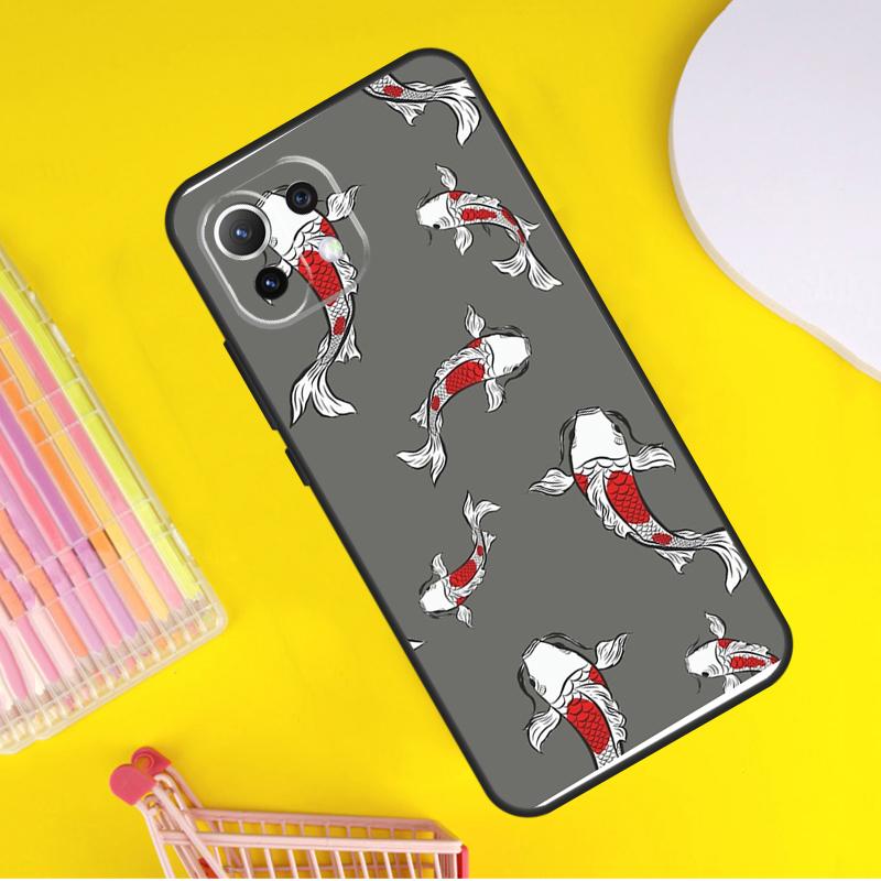 Koi Carp Fish Yin Yang Cover For Xiaomi 14 Ultra 13 11T 12T 13T 14T Pro POCO X7 X6 Pro X3 X5 F3 F5 M6 F6 Pro Case