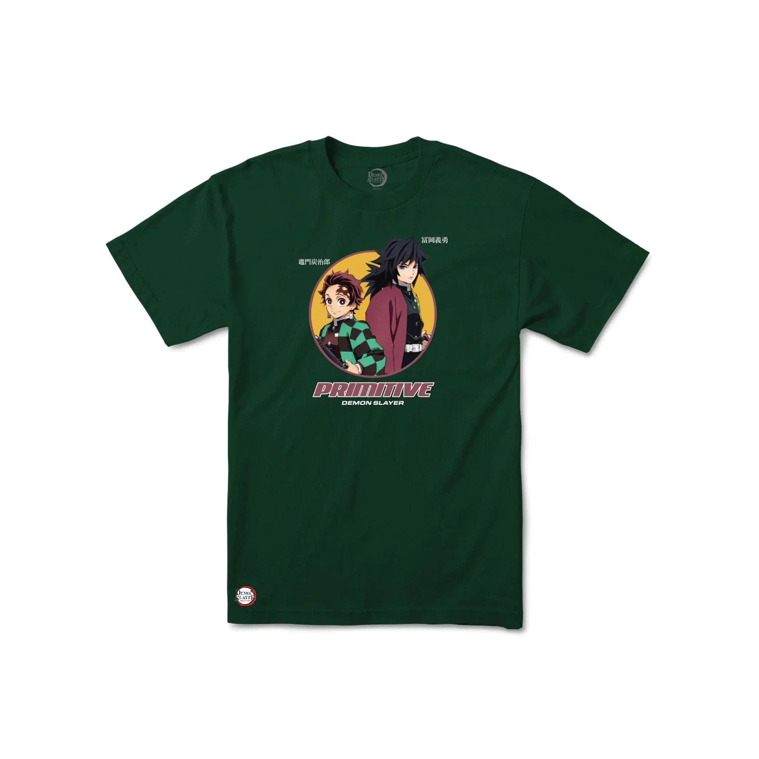 Primitive Skateboards Shirt Demon Slayer Demon Slayer Forest Green 4XL
