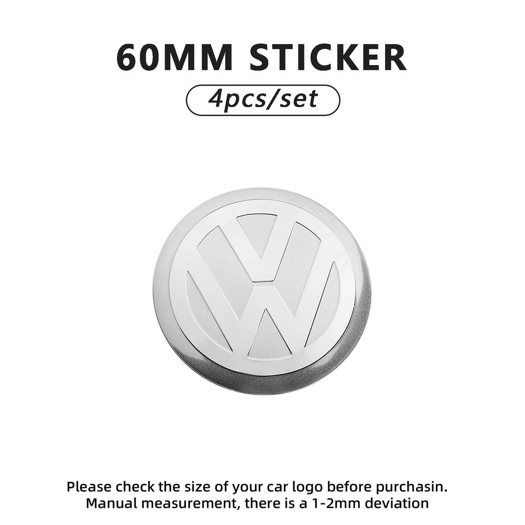 W1314PCS 56/60/65mm Car Wheel Center Hubcaps Sticker For Volkswagen GTI Polo Sharan Golf Scirocco Touran Touareg Jetta Tcross Tiguan