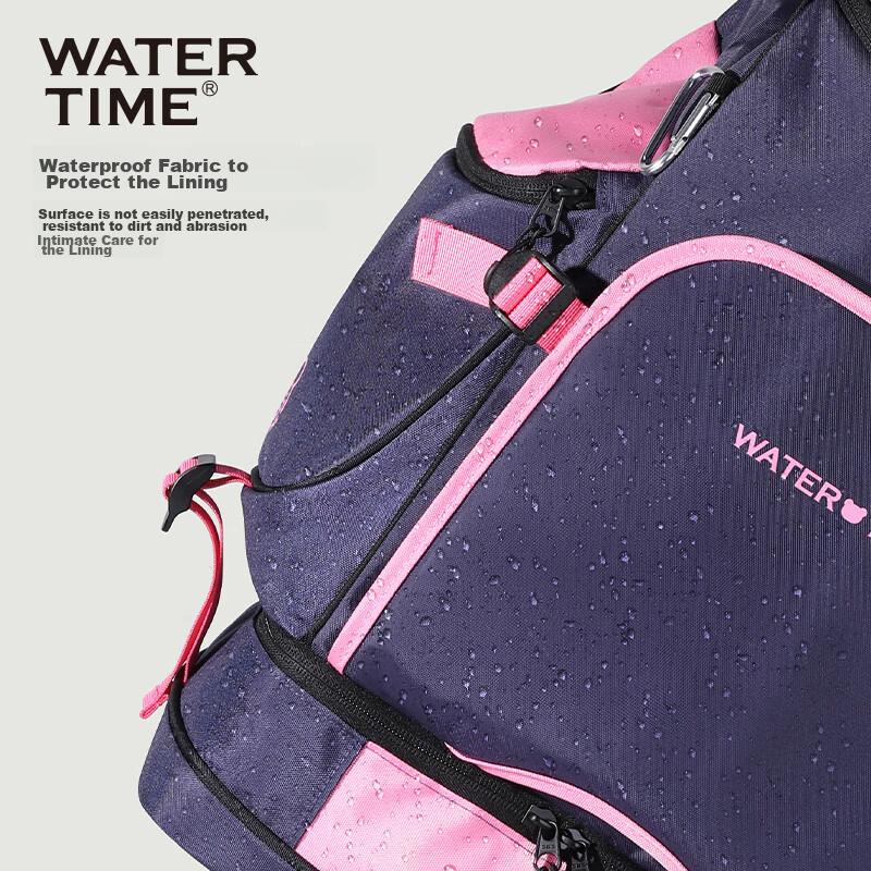 WATERTIME Swim Bag with Dry And Wet Separation, Storage Backpack, Pink
