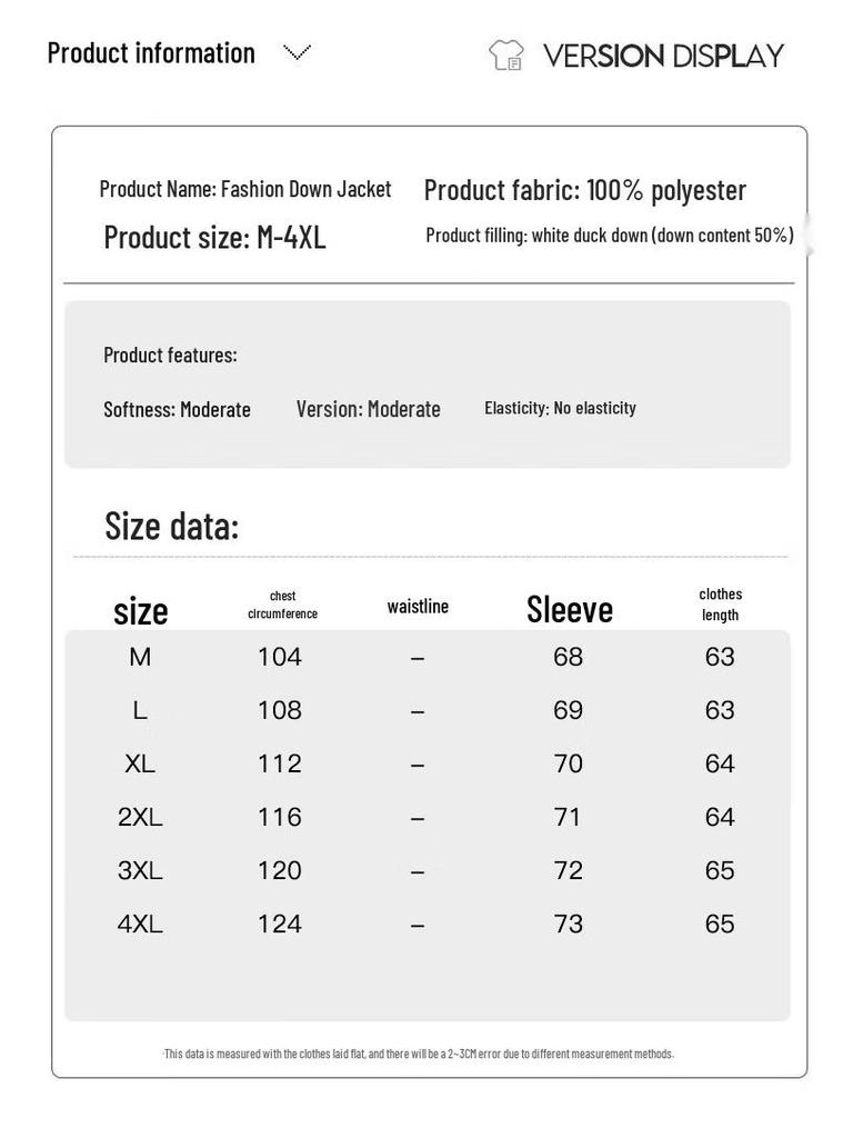 AIXUANMI Mid-Aged Women's Short Down Jacket