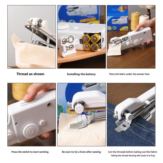Handheld Mini Sewing Machine Electric Sewing Machine with 3 Sewing Modes Portable Sewing Machine Kit for Travel Home DIY Craft