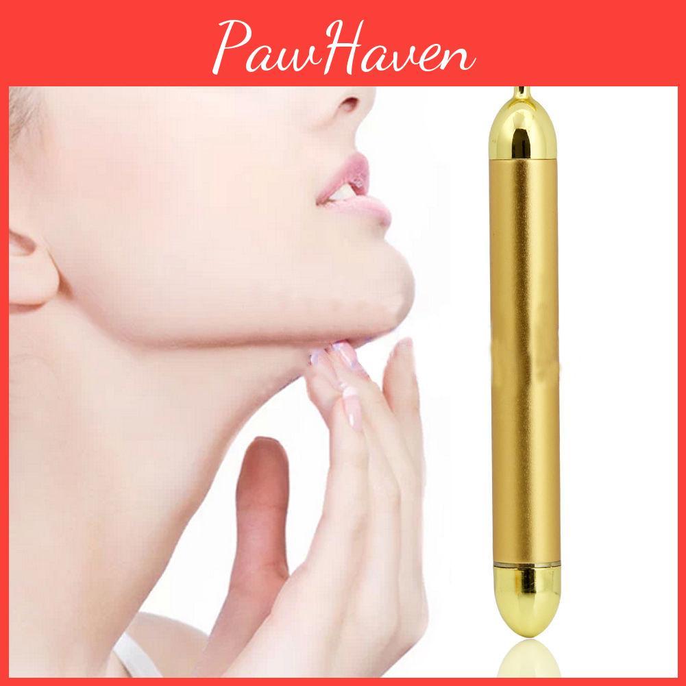 Premium Goldener Gesichts-Massage-Stab Elektrischer Gesichtsmassager Schönheitswerkzeug für Zuhause und Spa-Anwendung