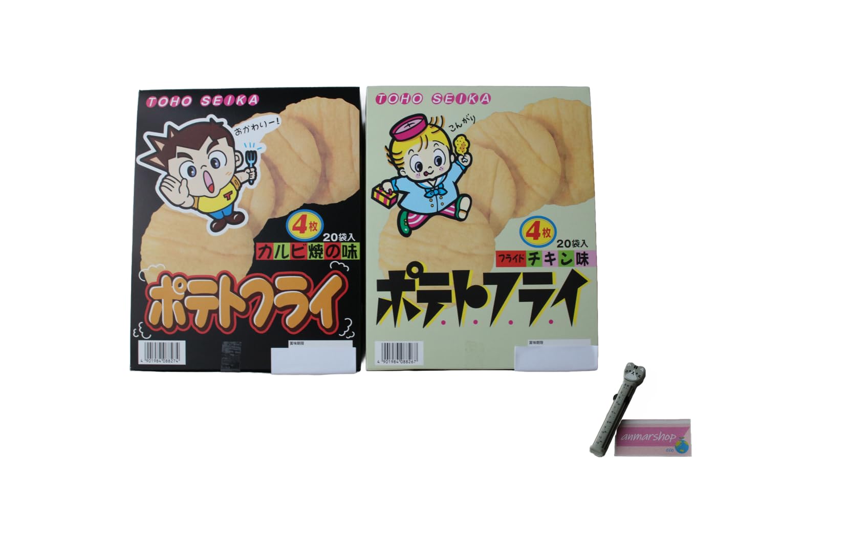 

Toho Seika Potato Fries Assortment Fried Chicken Flavor Kalbi Flavor (4 Pieces Each x 20 Bags) (Bonus Included)