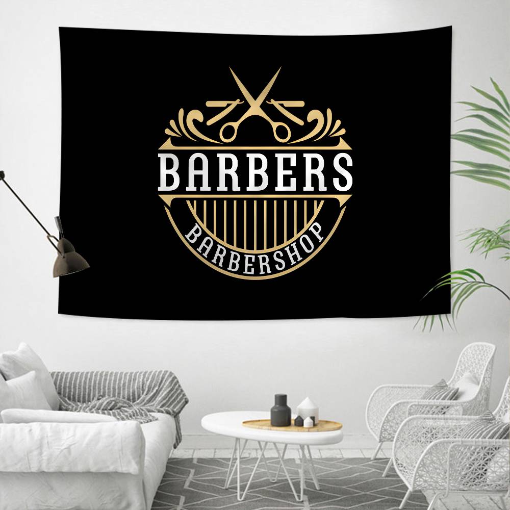 Barber Shop Sign Colorful Tapestry Wall Hanging Bohemian Wall Tapestries Mandala Wall Hanging Sheets