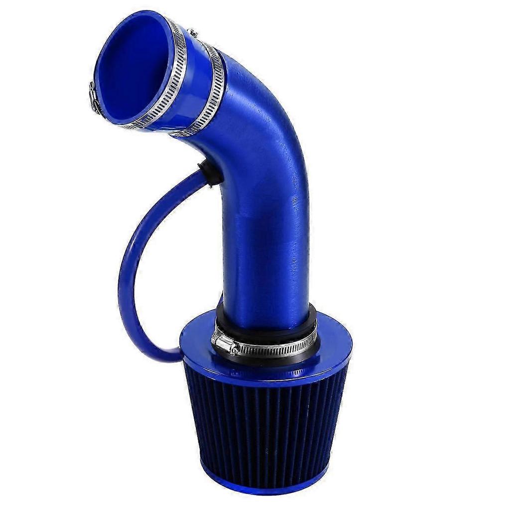 Filtro Aria Auto 76mm/3 Pollici con Sistema Tubo Aspirazione Kit Induzione Turbina Alluminio Universale Accessori Camion Nero