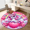 1PC cute cartoon unicorn Pattern printed Carpet Rug for Living Room Bedroom Home Sofa Decoration,Non-slip Floor Mat Floor mat