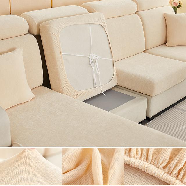 Velvet 1 /2 /3 /4 Chair Seat Couch Sofa Cushion Cover Living Sofa Slipcovers Heavyweight Soft Solid Sofa Decoration For Chaselong Armchair L Shape